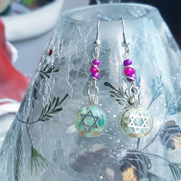 Earrings - Orgonites - David Star - Picture 2 of 3